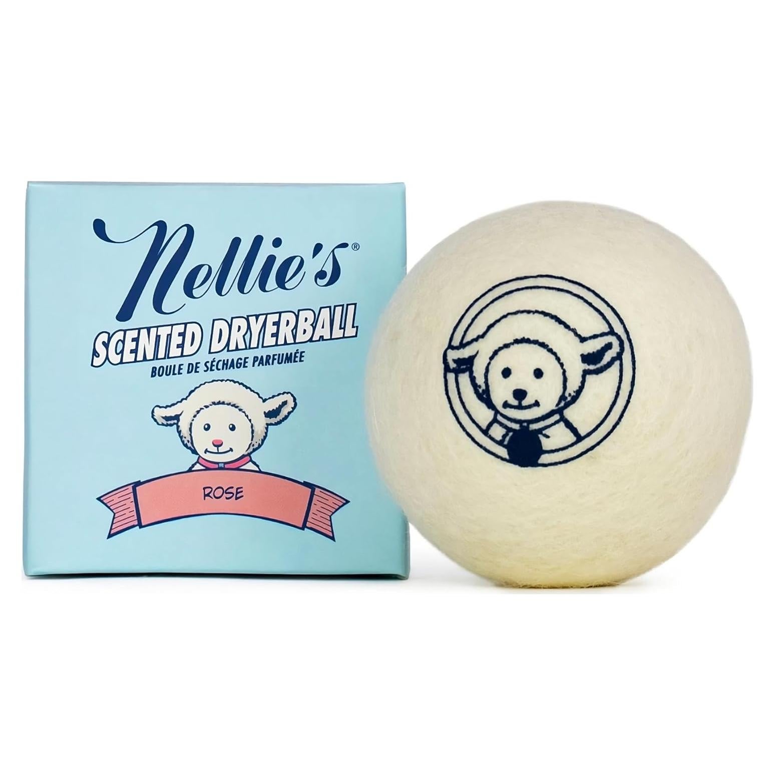 Bola de Secado Aromatizada a Rosa Nellie's - 100% Lana Pura