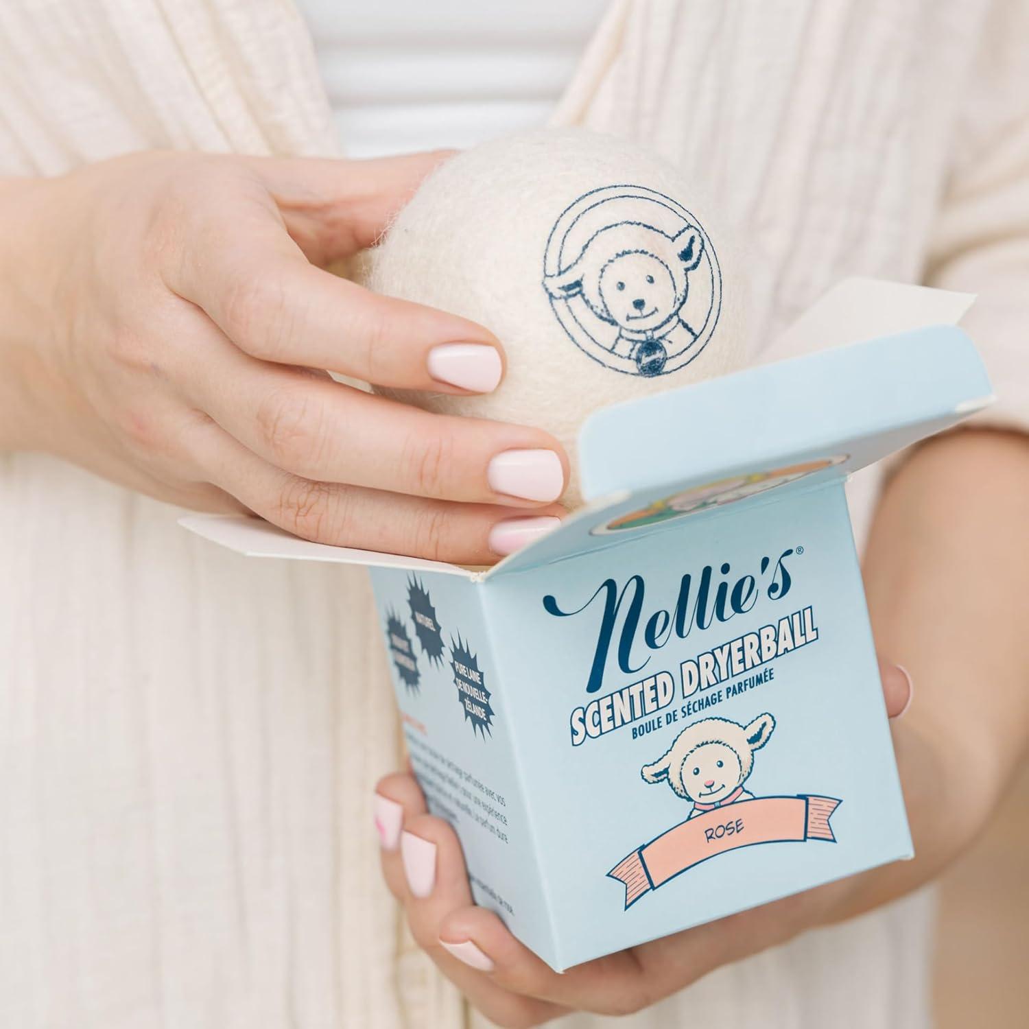 Bola de Secado Aromatizada a Rosa Nellie's - 100% Lana Pura