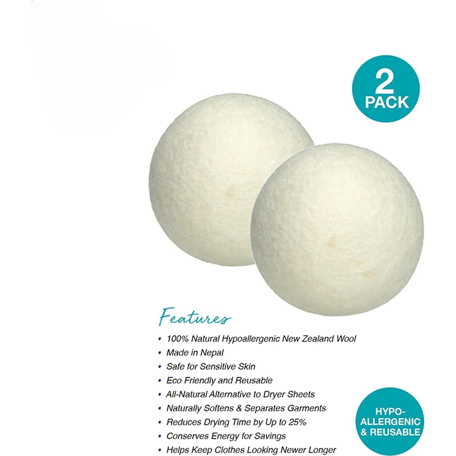 Paquete de 2 Pelotas de Secadora de Lana Kennedy 360