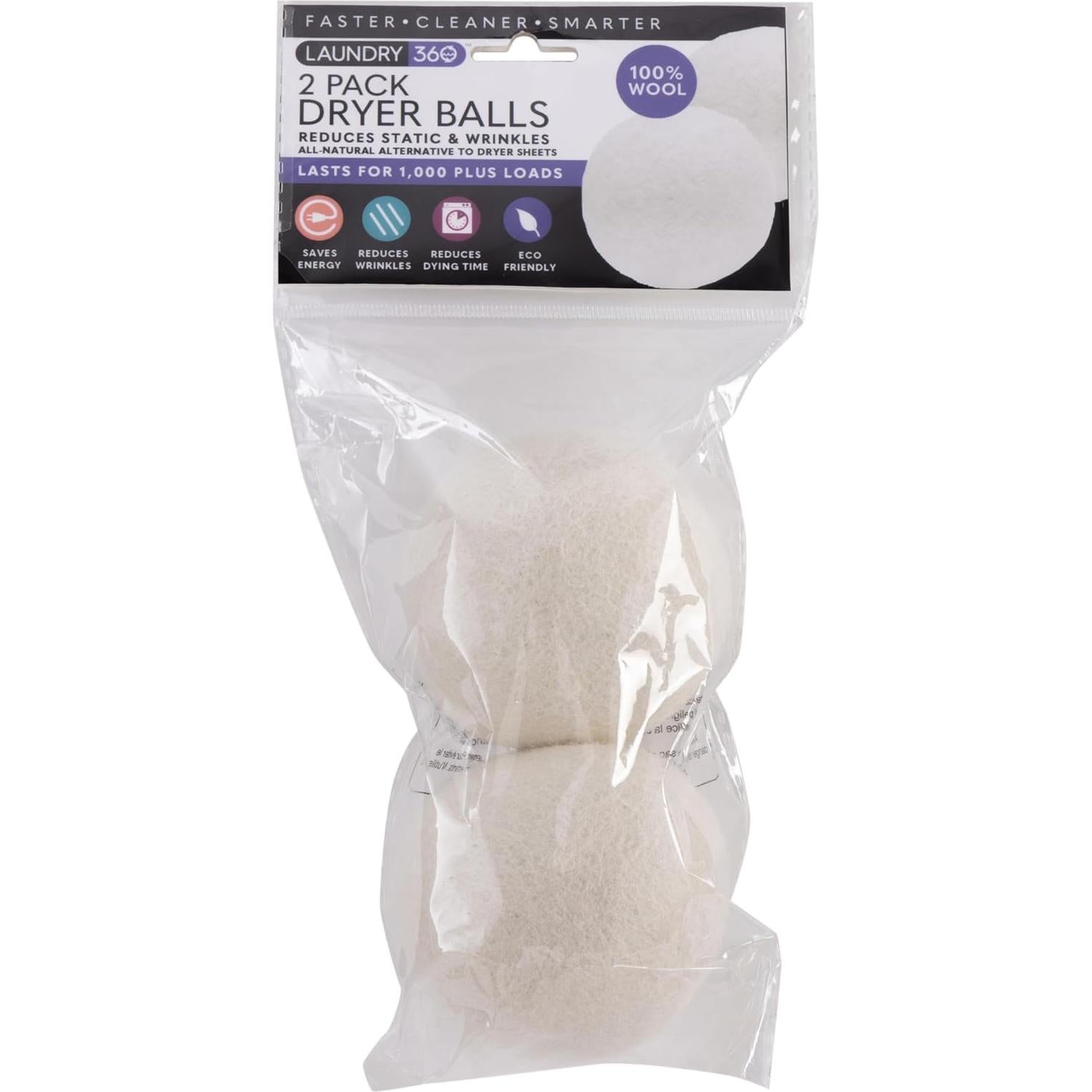 Paquete de 2 Pelotas de Secadora de Lana Kennedy 360