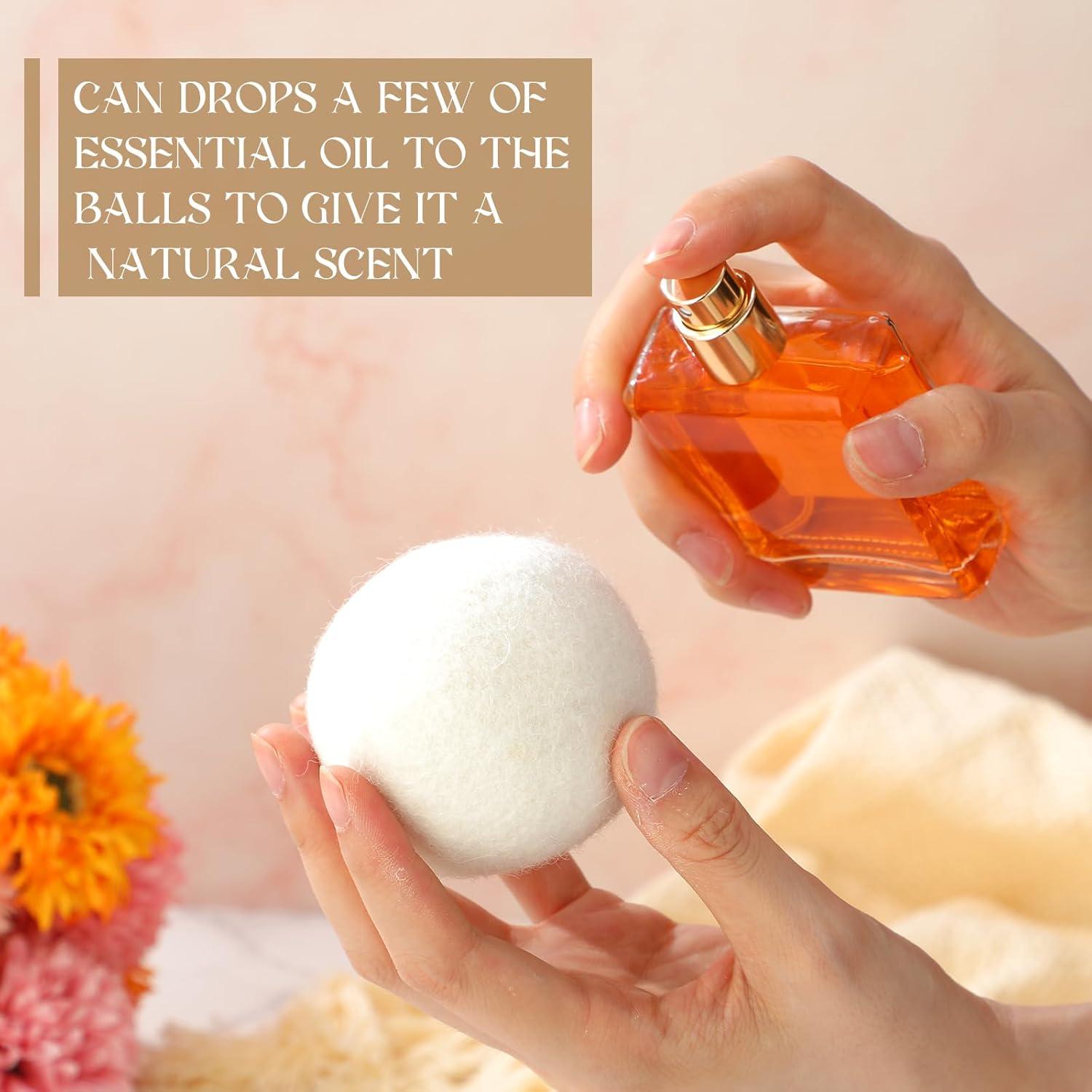 Bolas de Secado de Lana Preboun 12 Pcs Reutilizables 6.6 cm