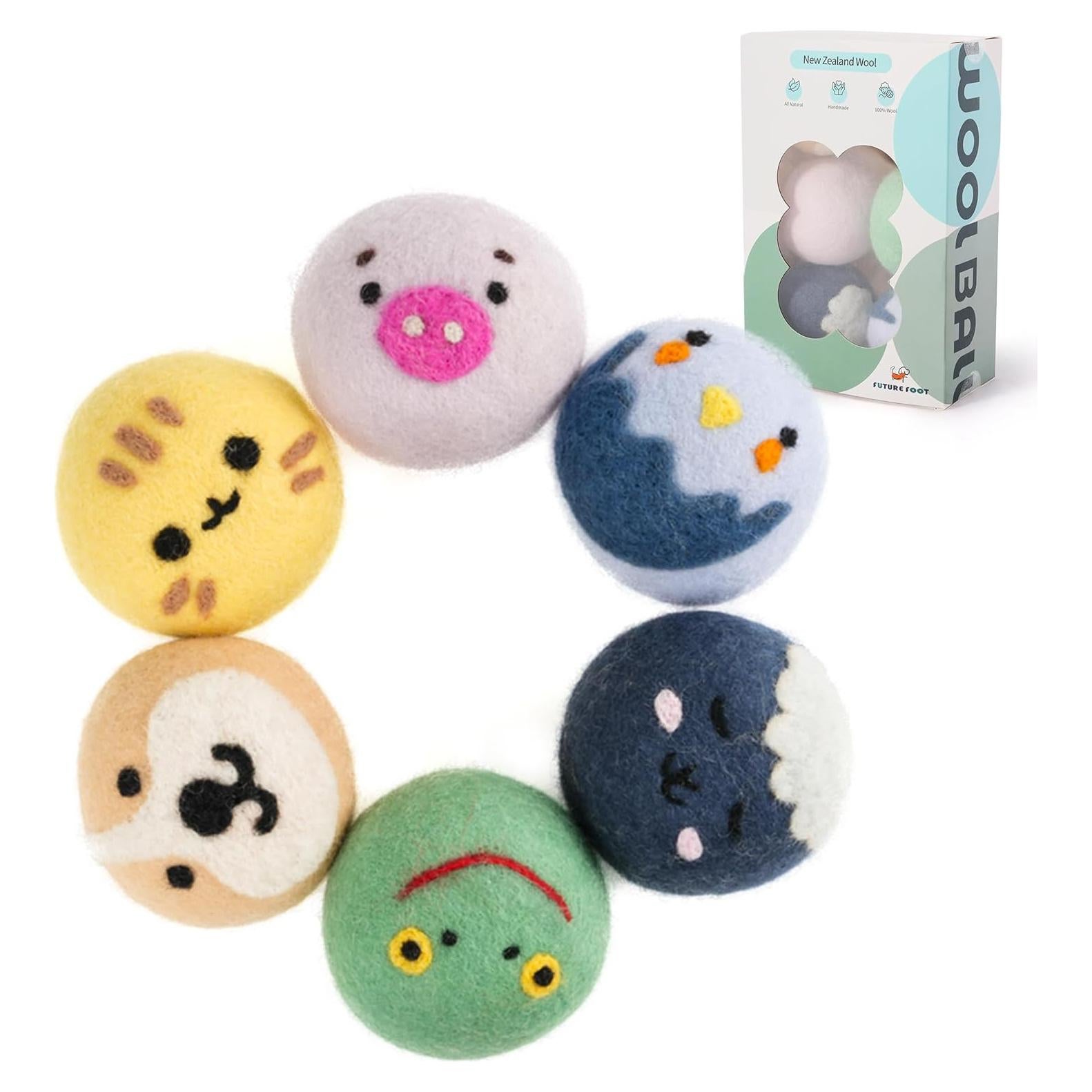 Bolas de Secado de Lana FUTURE FOOT XL 6 Piezas Animales