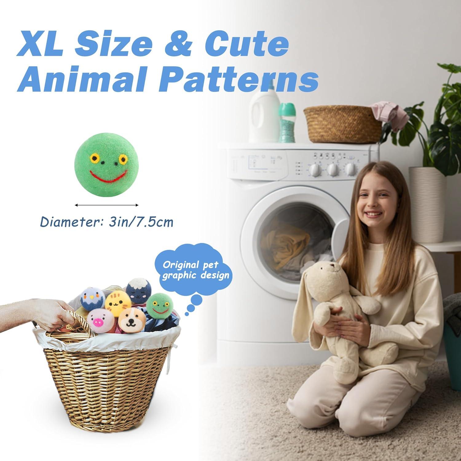 Bolas de Secado de Lana FUTURE FOOT XL 6 Piezas Animales