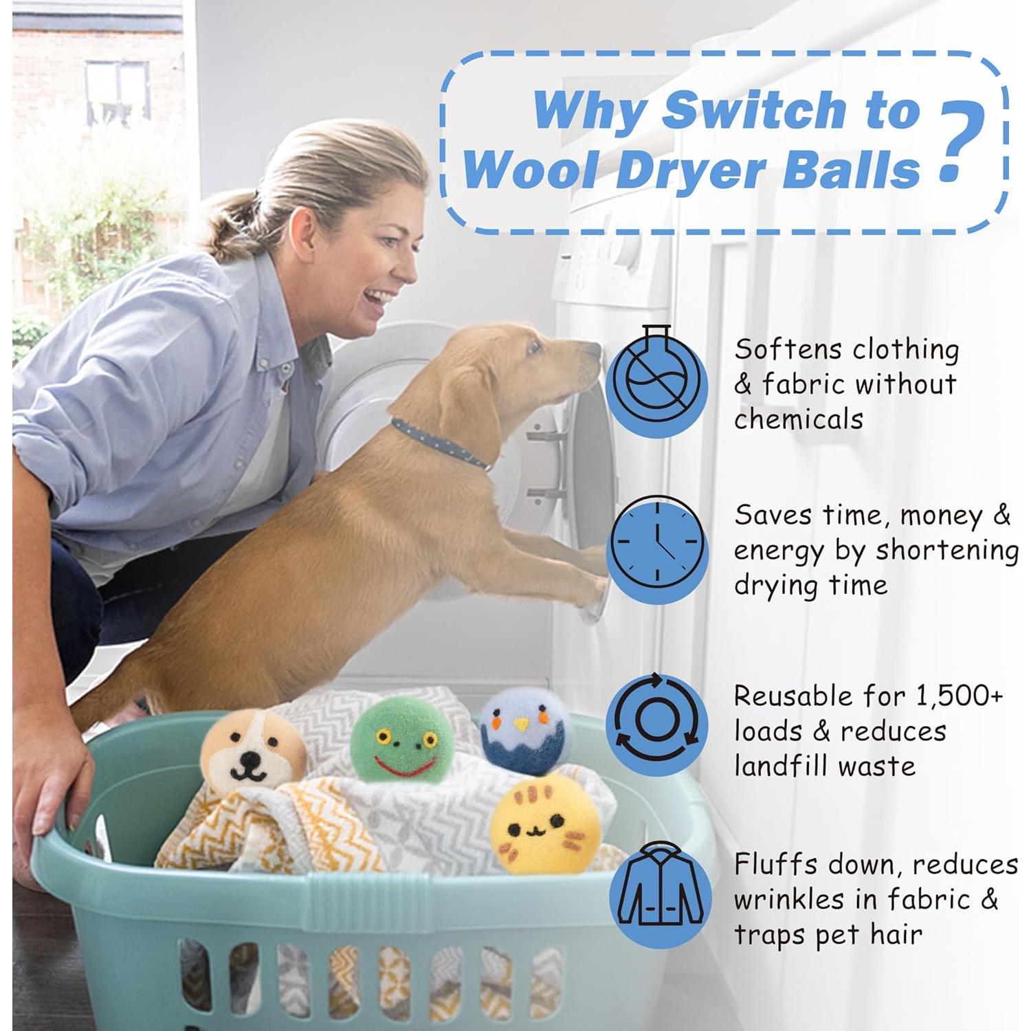 Bolas de Secado de Lana FUTURE FOOT XL 6 Piezas Animales