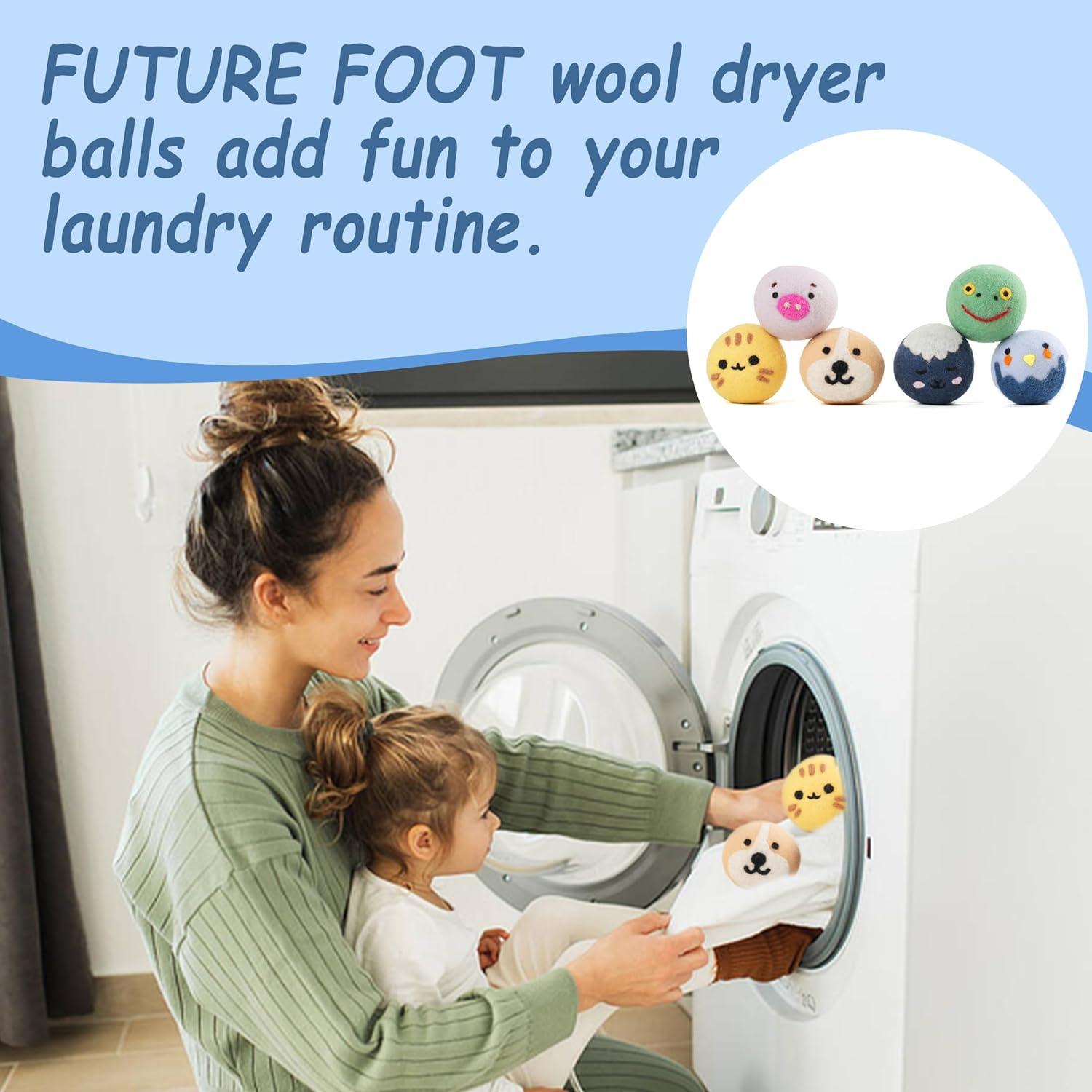 Bolas de Secado de Lana FUTURE FOOT XL 6 Piezas Animales