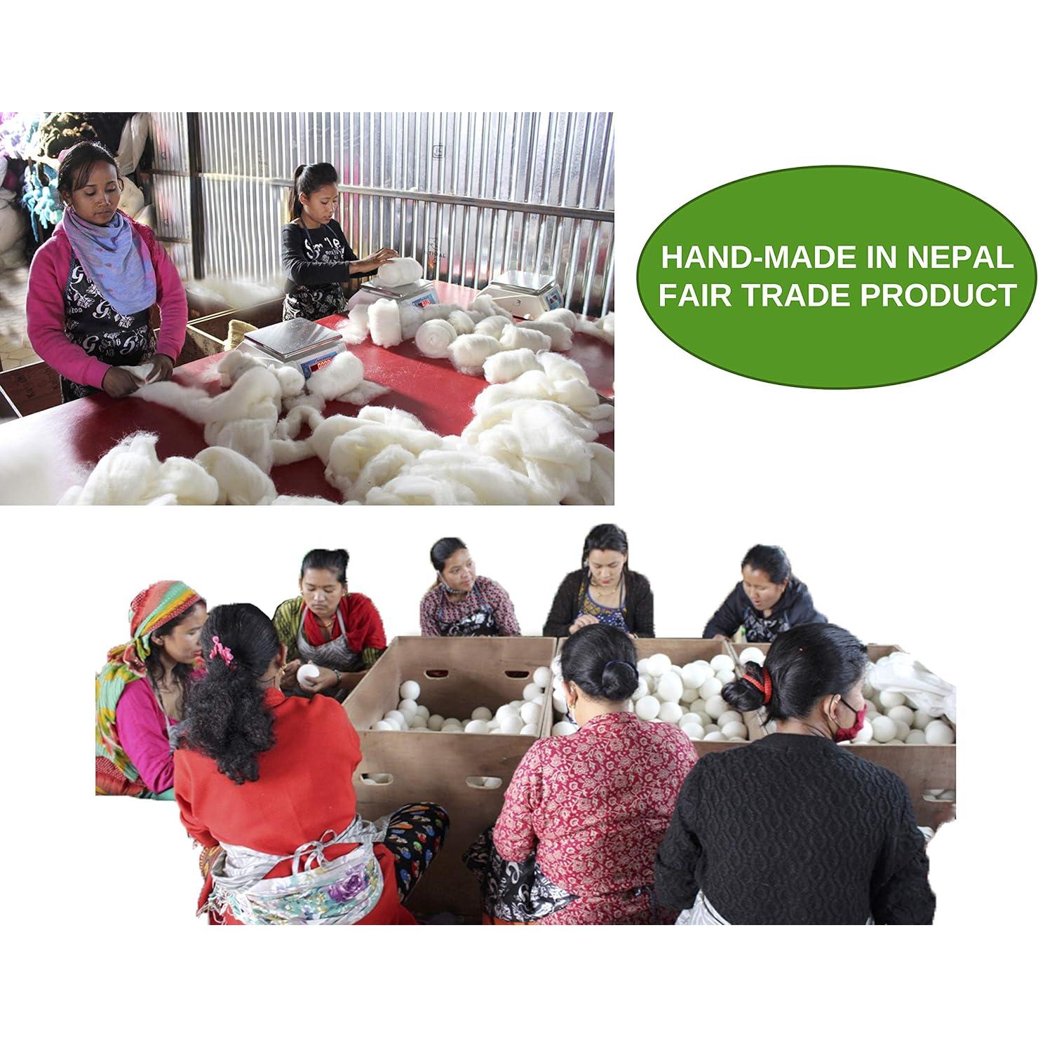 Bolas de Secado de Lana Orgánica Nervana - 6 XL Lavanda Ecológicas