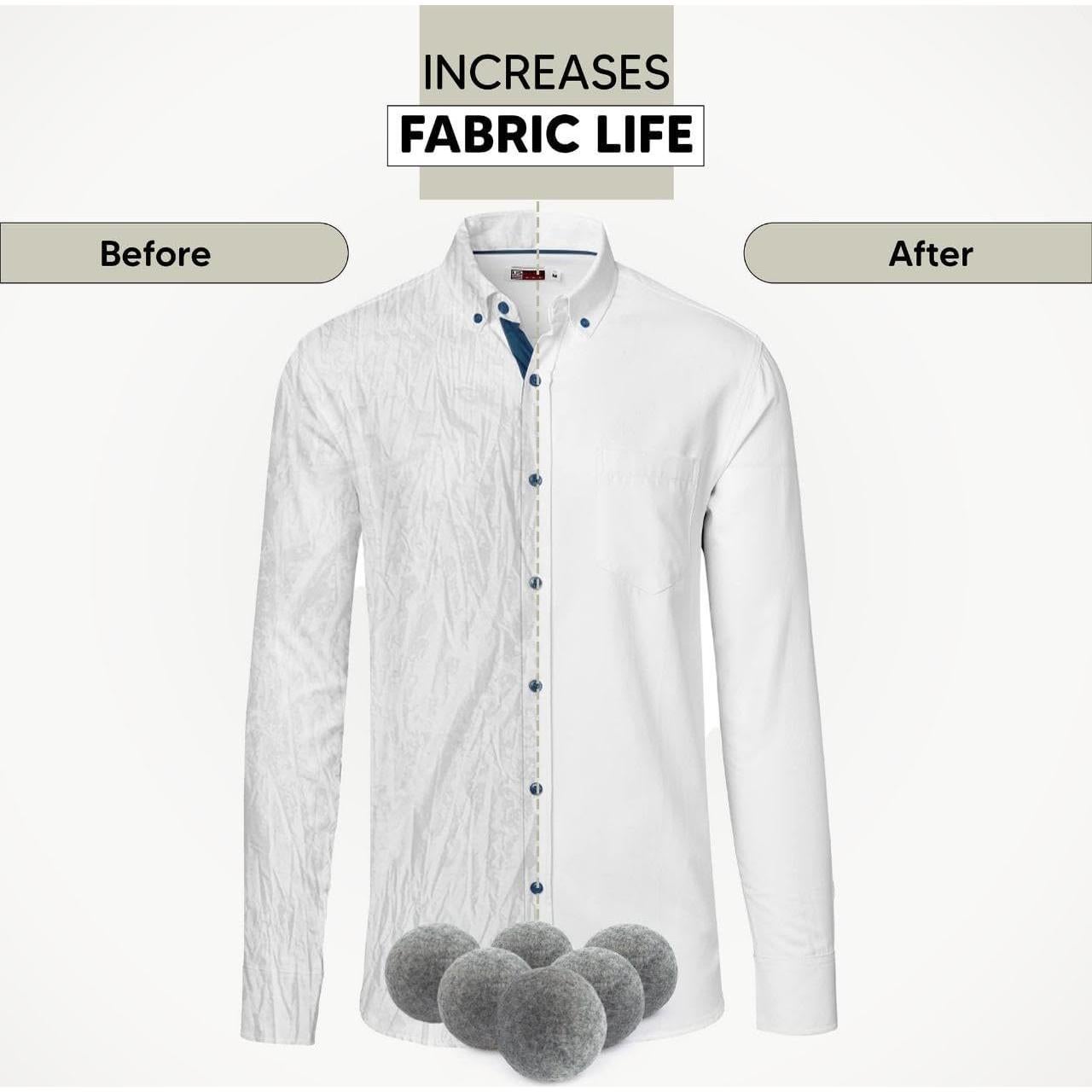 Bolas de Secado de Lana Orgánica RAYTRADE 6-Pack 100% Natural