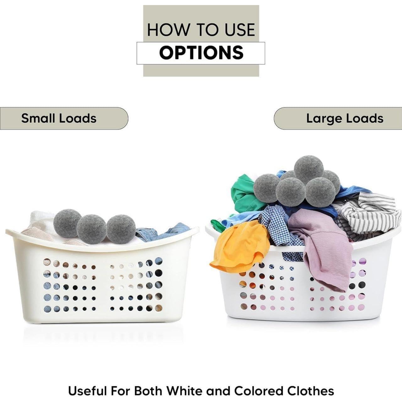 Bolas de Secado de Lana Orgánica RAYTRADE 6-Pack 100% Natural