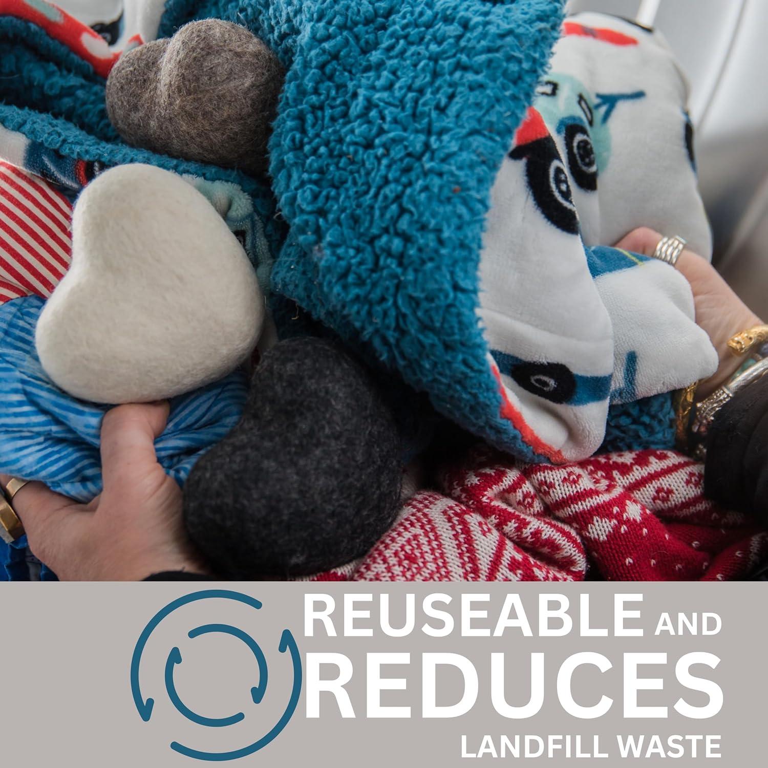 Bolas de Secado de Lana Hechas a Mano Big Heart 3-Pack XL