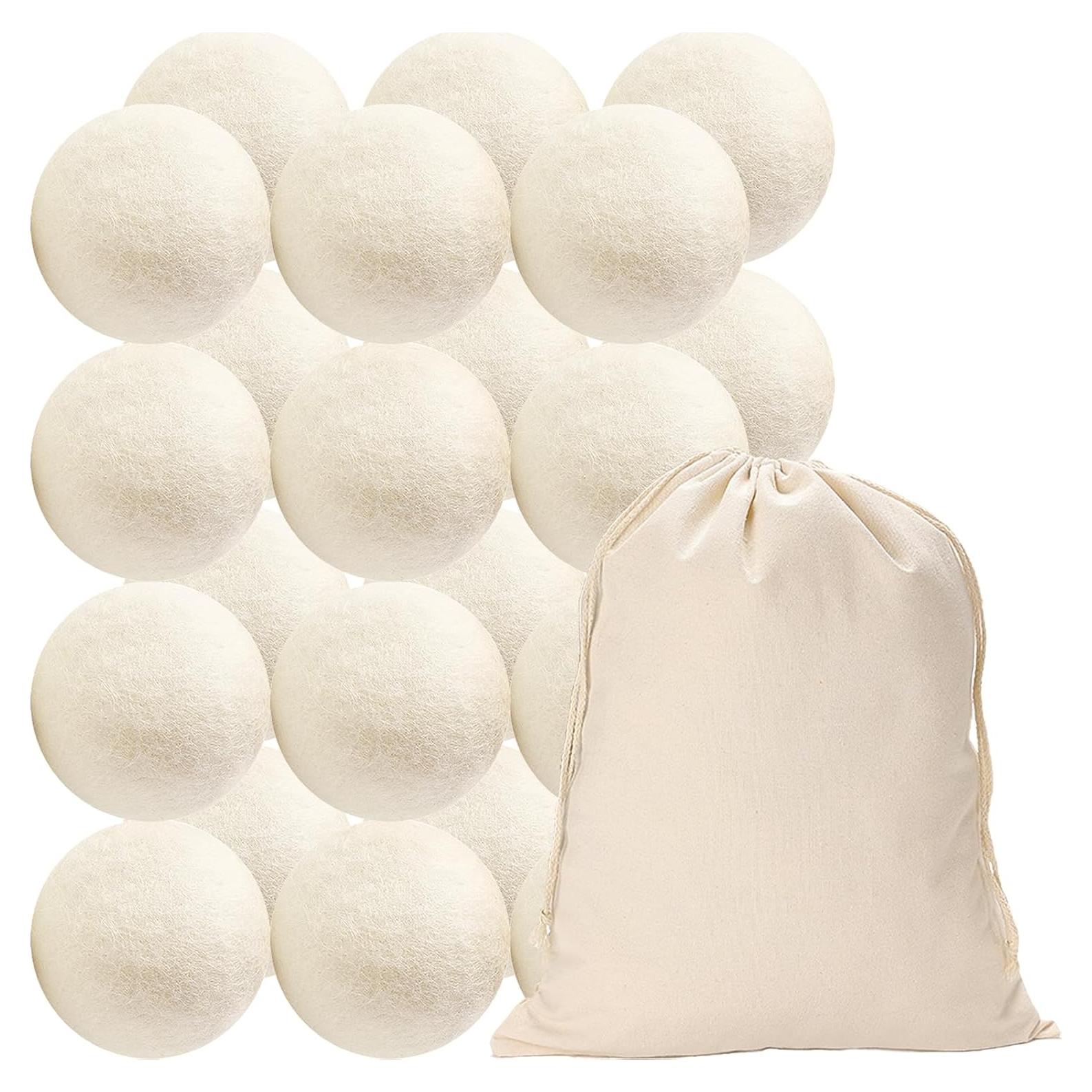 Paquete de 24 bolas de secadora de lana Beieverluck 7.4 cm