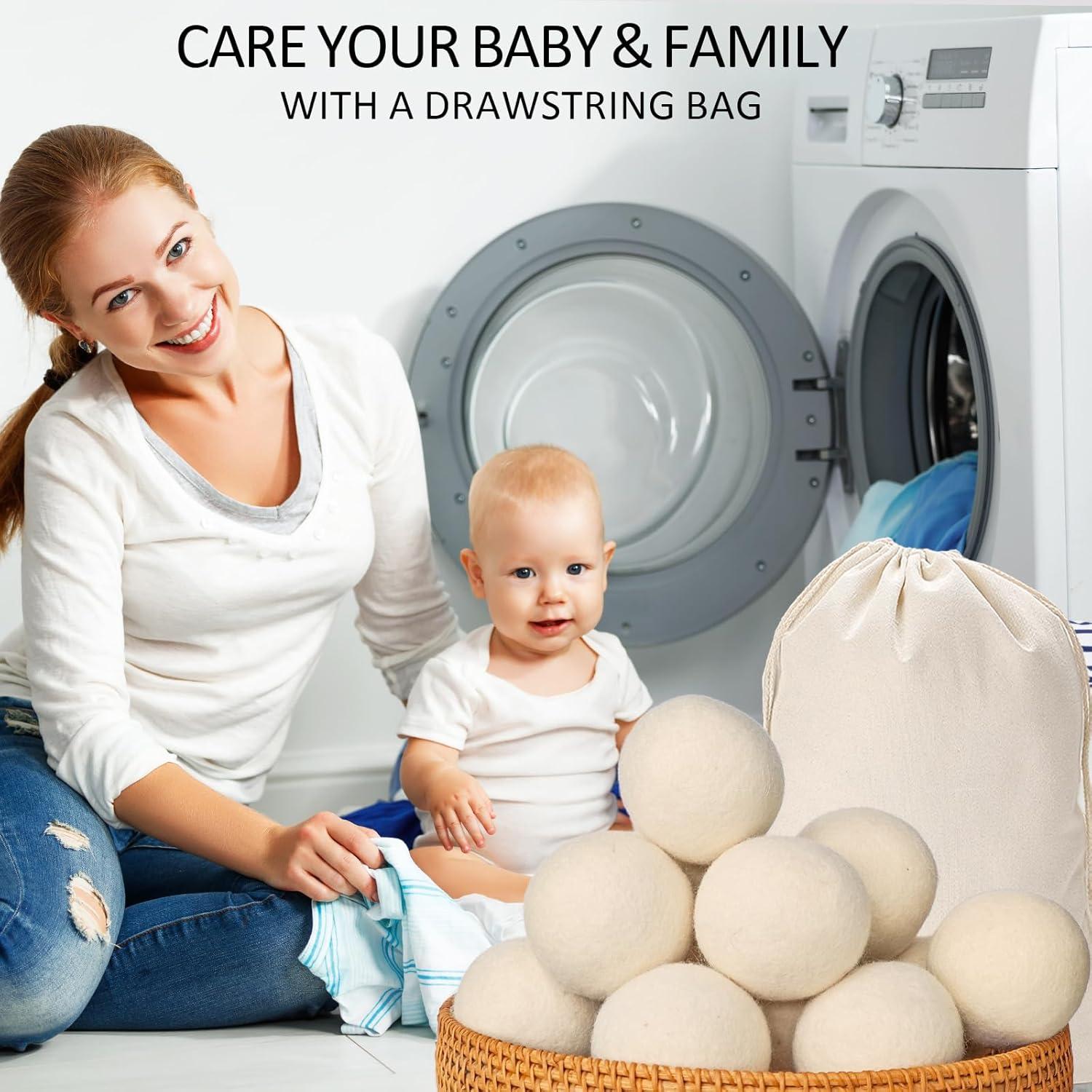 Paquete de 24 bolas de secadora de lana Beieverluck 7.4 cm