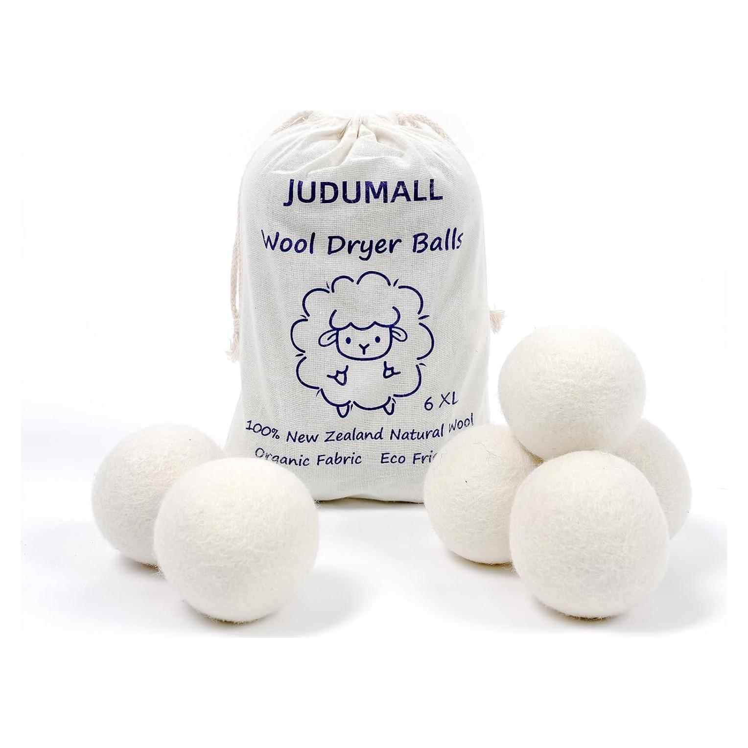 Bolas de Secado de Lana JUDUMALL 6XL Reutilizables 100% Naturales