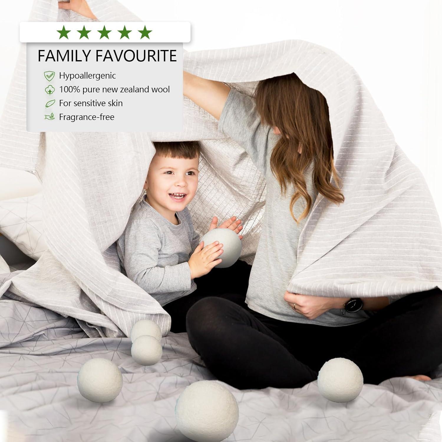 Bolas de Secado de Lana JUDUMALL 6XL Reutilizables 100% Naturales