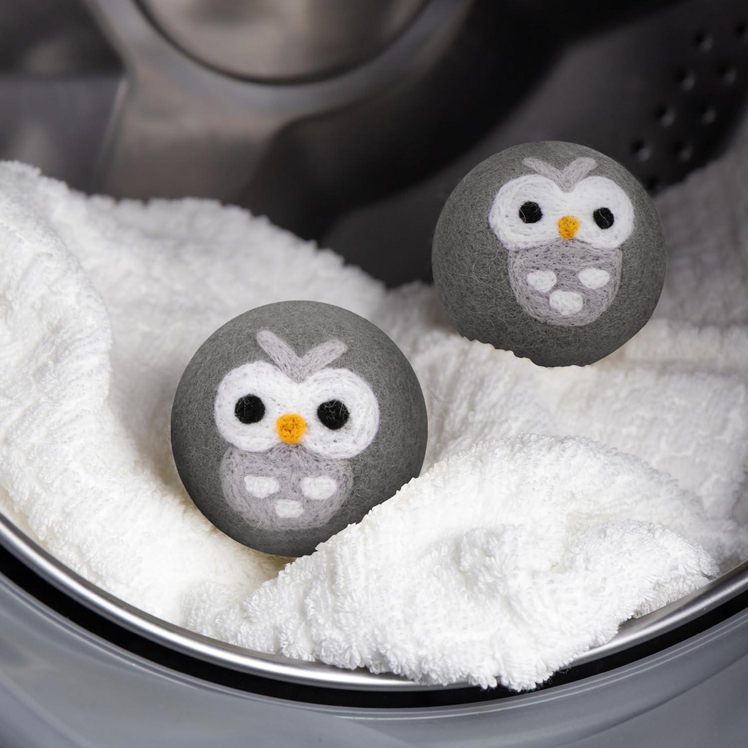 Bolas de Secado Reutilizables Calindiana 100% Lana XL 6 Pzas Gris