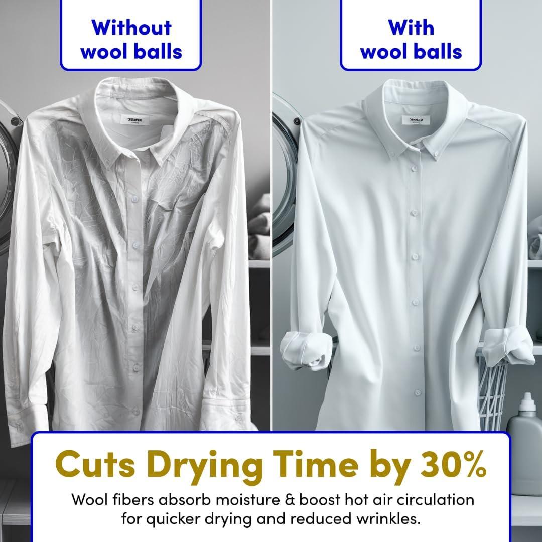 Bolas de Secado de Lana Zero Trace - Reutilizables y Ecológicas