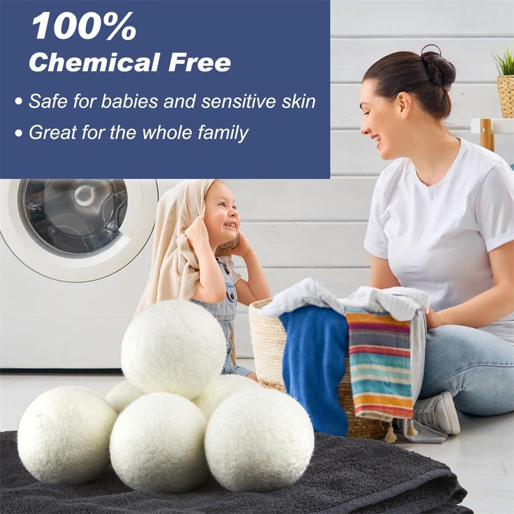 Paquete de 6 bolas de lana reutilizables para secadora Yeasing