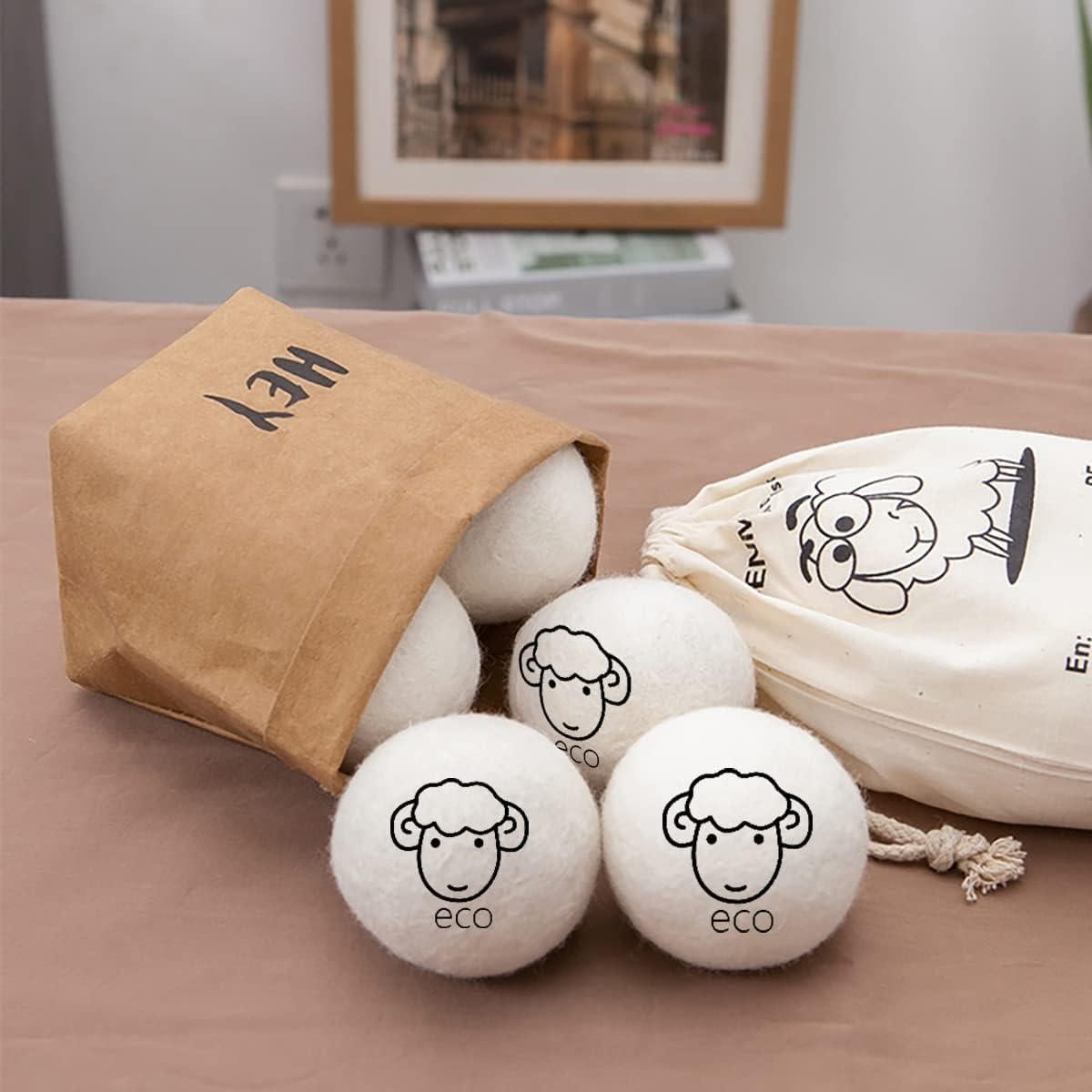 Paquete de 6 Bolas de Secadora de Lana Bienstylife Ecológicas