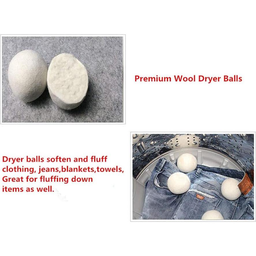 Bolas de Secado de Lana Xindejia 6 Pack XL Reutilizables