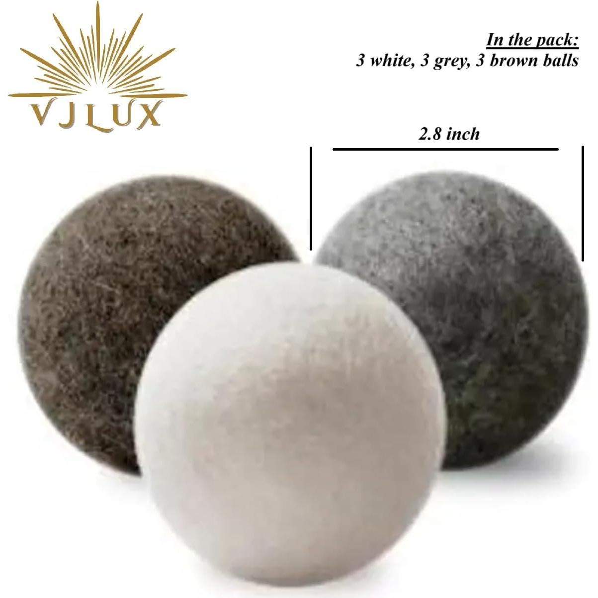 Bolas de Secado de Lana Premium XL 9 Unidades con Aceites Esenciales