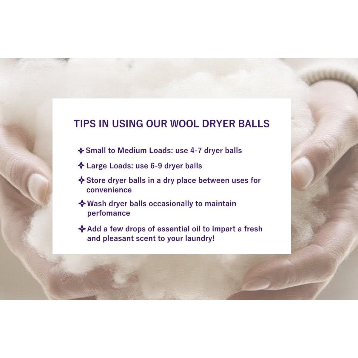 Bolas de Secado de Lana Premium XL 9 Unidades con Aceites Esenciales
