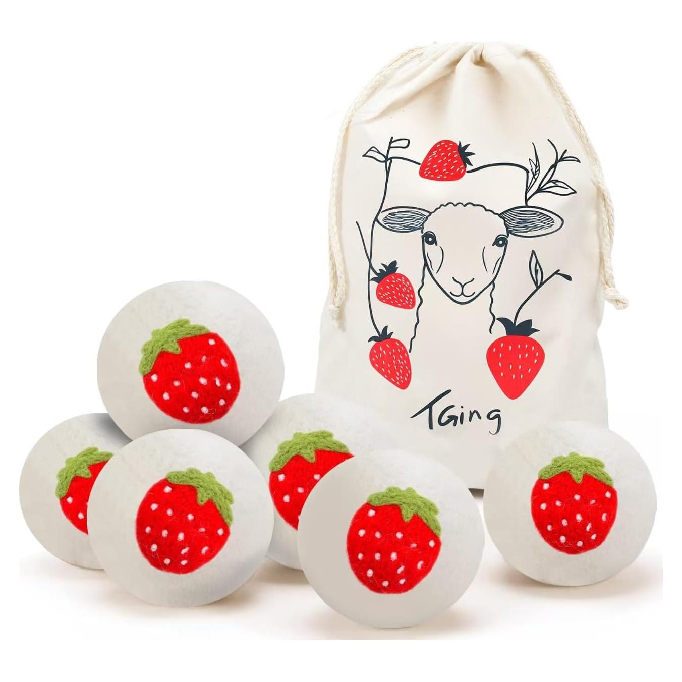 Bolas de Secado de Lana TGing - 6 Piezas Ecológicas 100% Lana