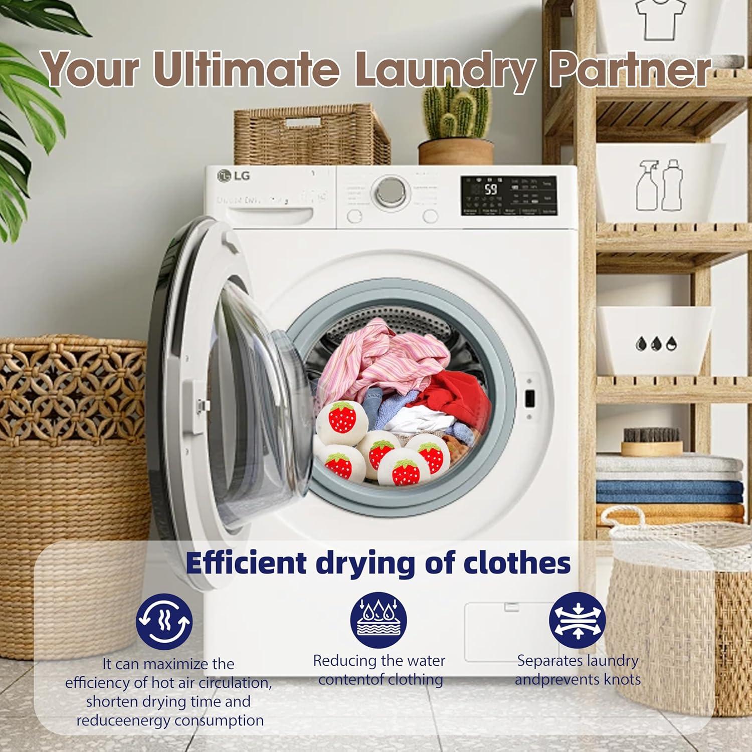 Bolas de Secado de Lana TGing - 6 Piezas Ecológicas 100% Lana