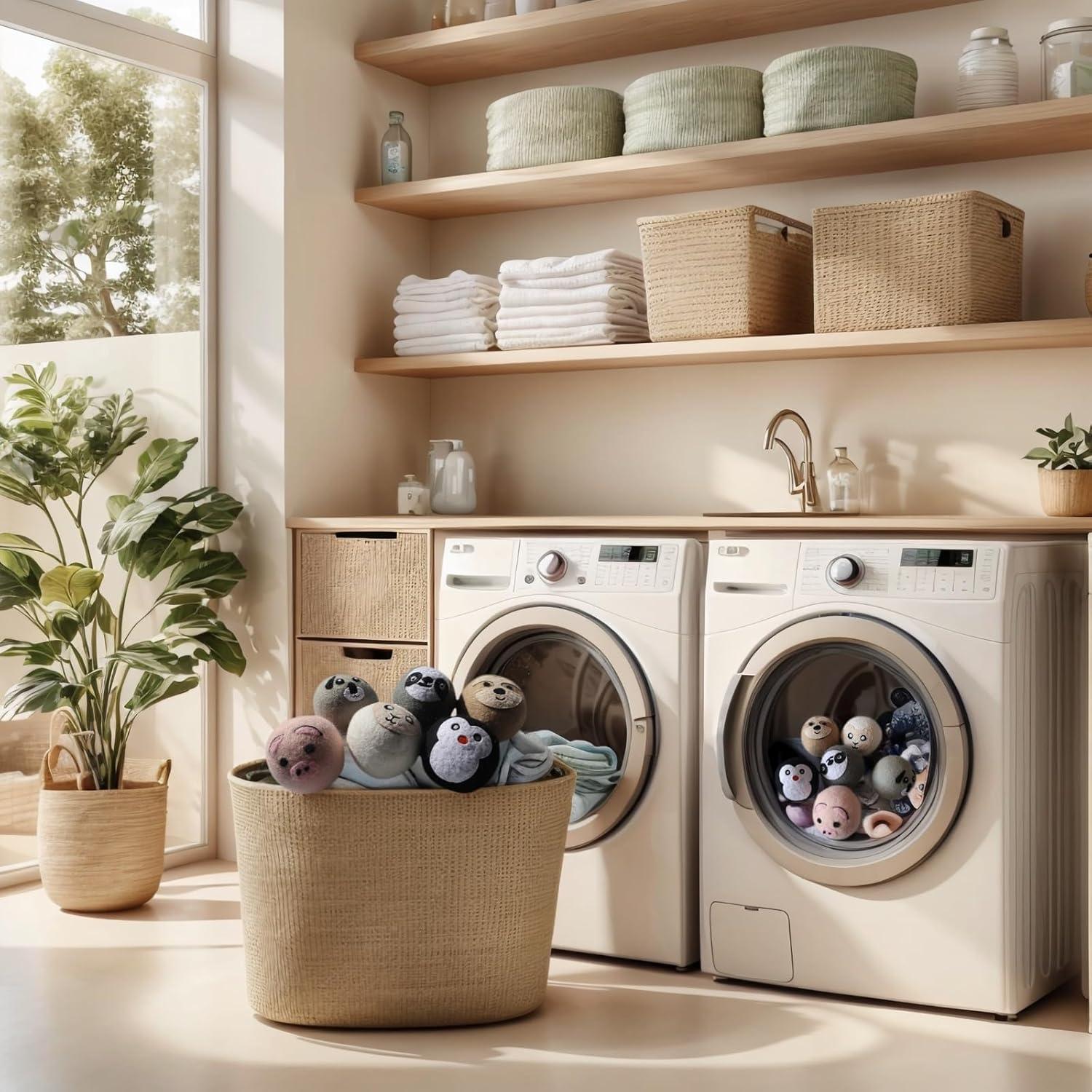 Bolas de Secado de Lana YWXWY - Reutilizables, Antiestáticas, 6 Piezas