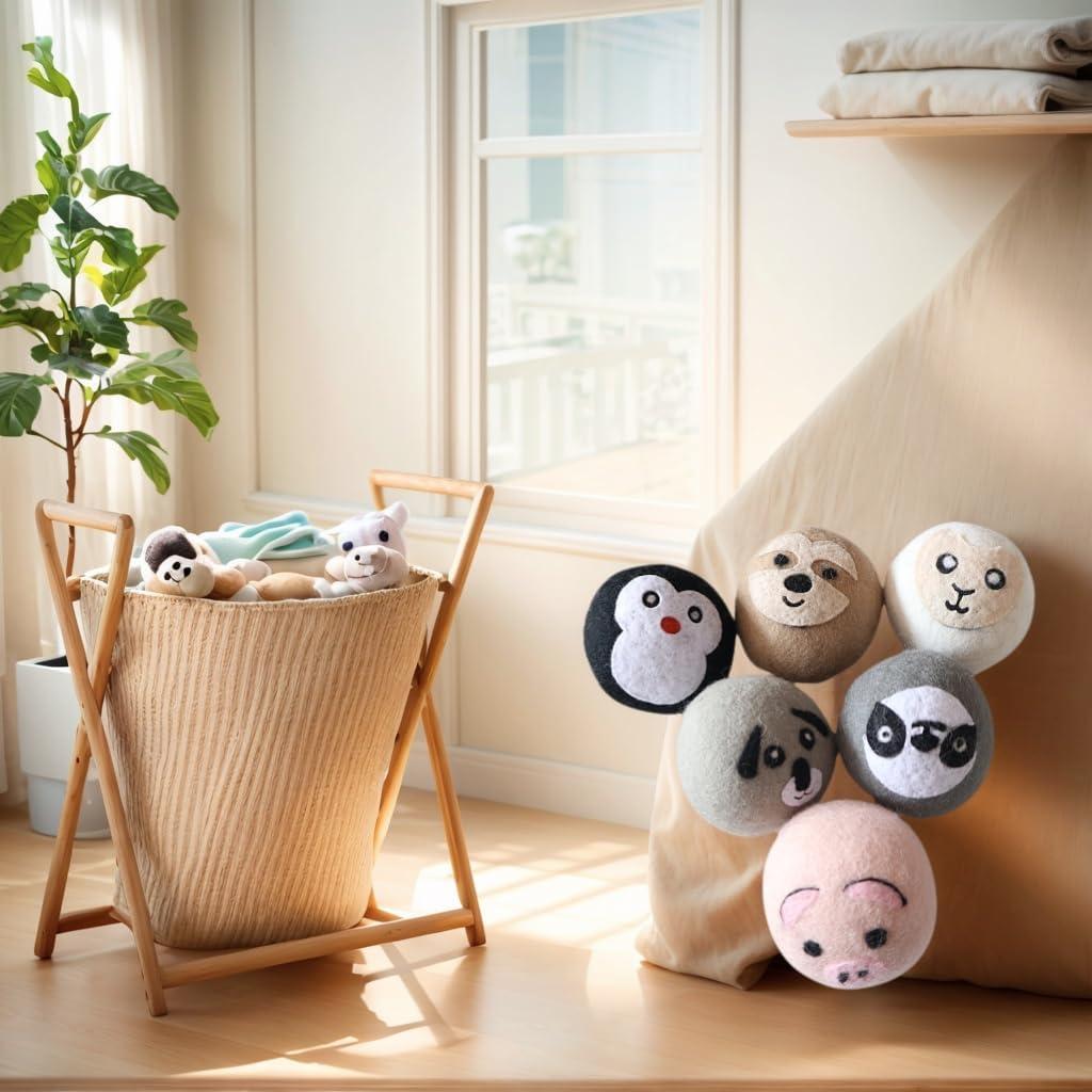 Bolas de Secado de Lana YWXWY - Reutilizables, Antiestáticas, 6 Piezas