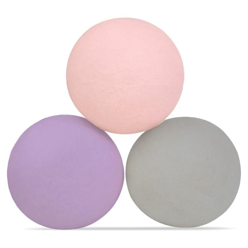 Pelotas de Secado de Lana Reutilizables melii 3-Pack - Rosa, Púrpura, Gris