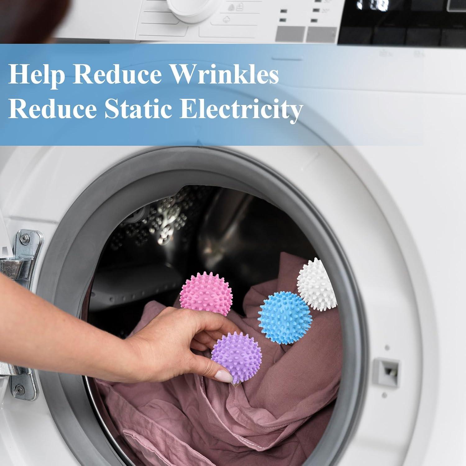 Paquete de 6 bolas de secadora reutilizables PEASUG 6.1 cm