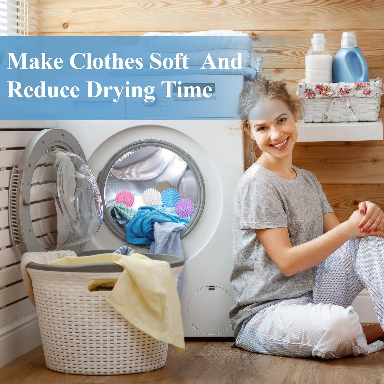 Paquete de 6 bolas de secadora reutilizables PEASUG 6.1 cm