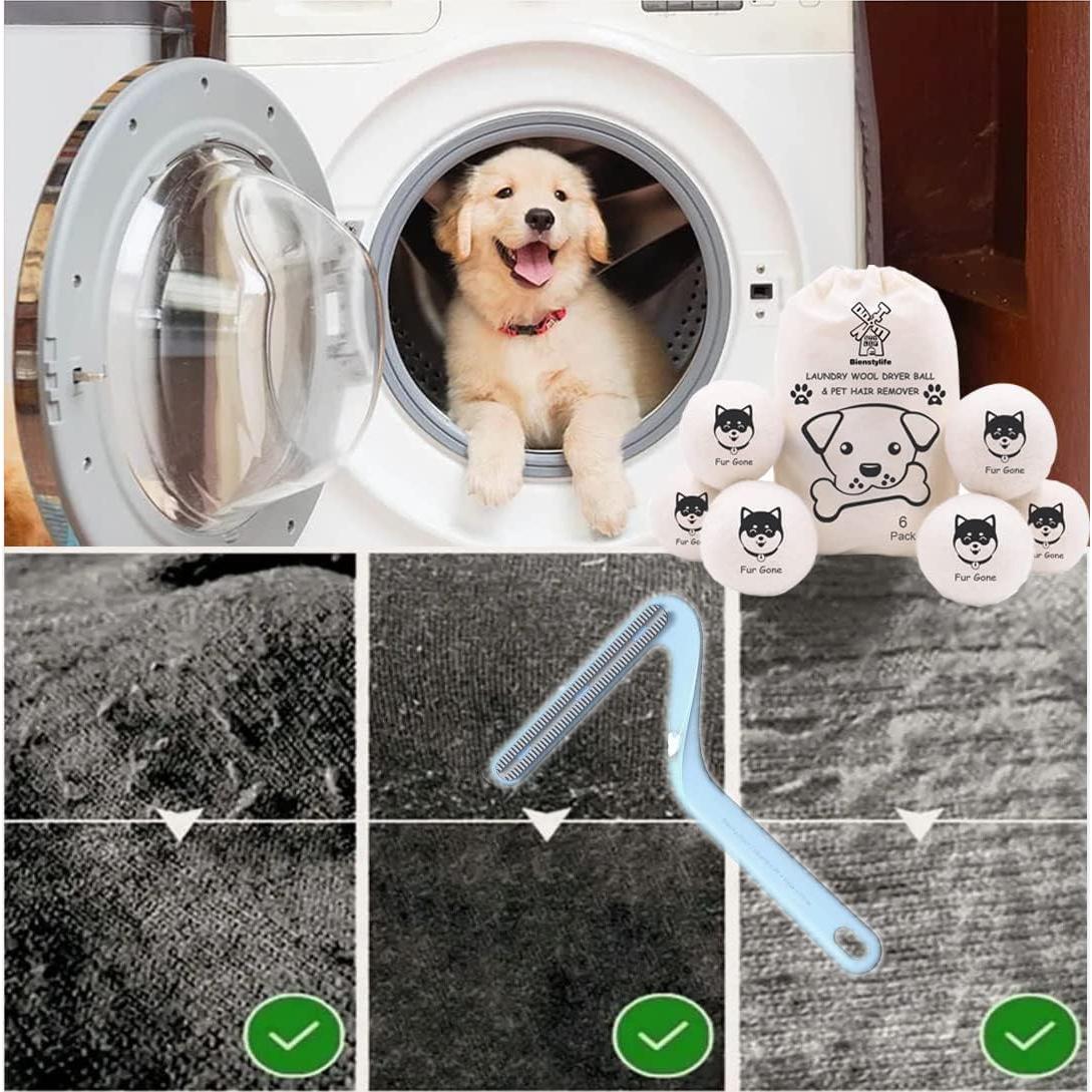 Bolas de Secado de Lana Bienstylife - Eliminador de Pelo de Mascotas