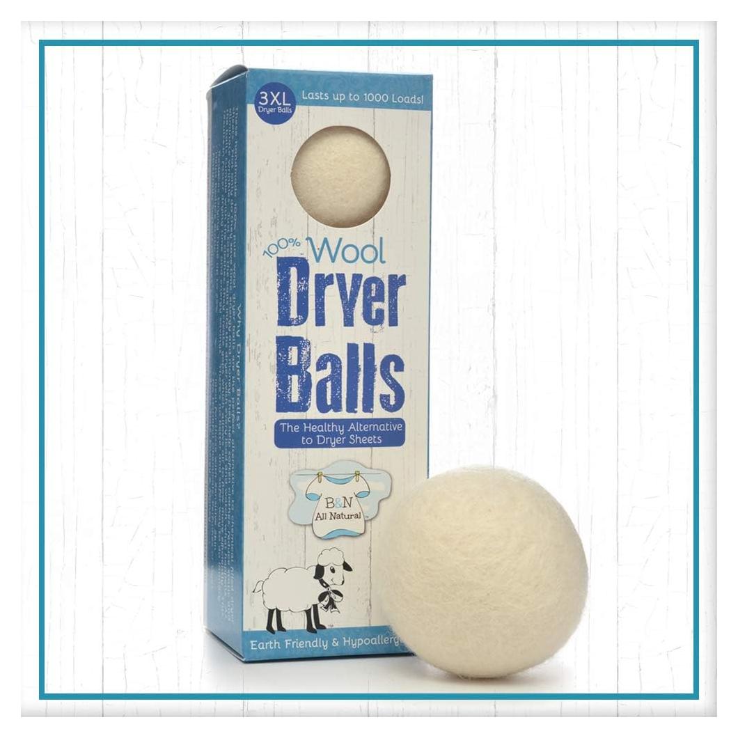 Bolas de Secado de Lana 100% Natural B&N XL - 3 Piezas