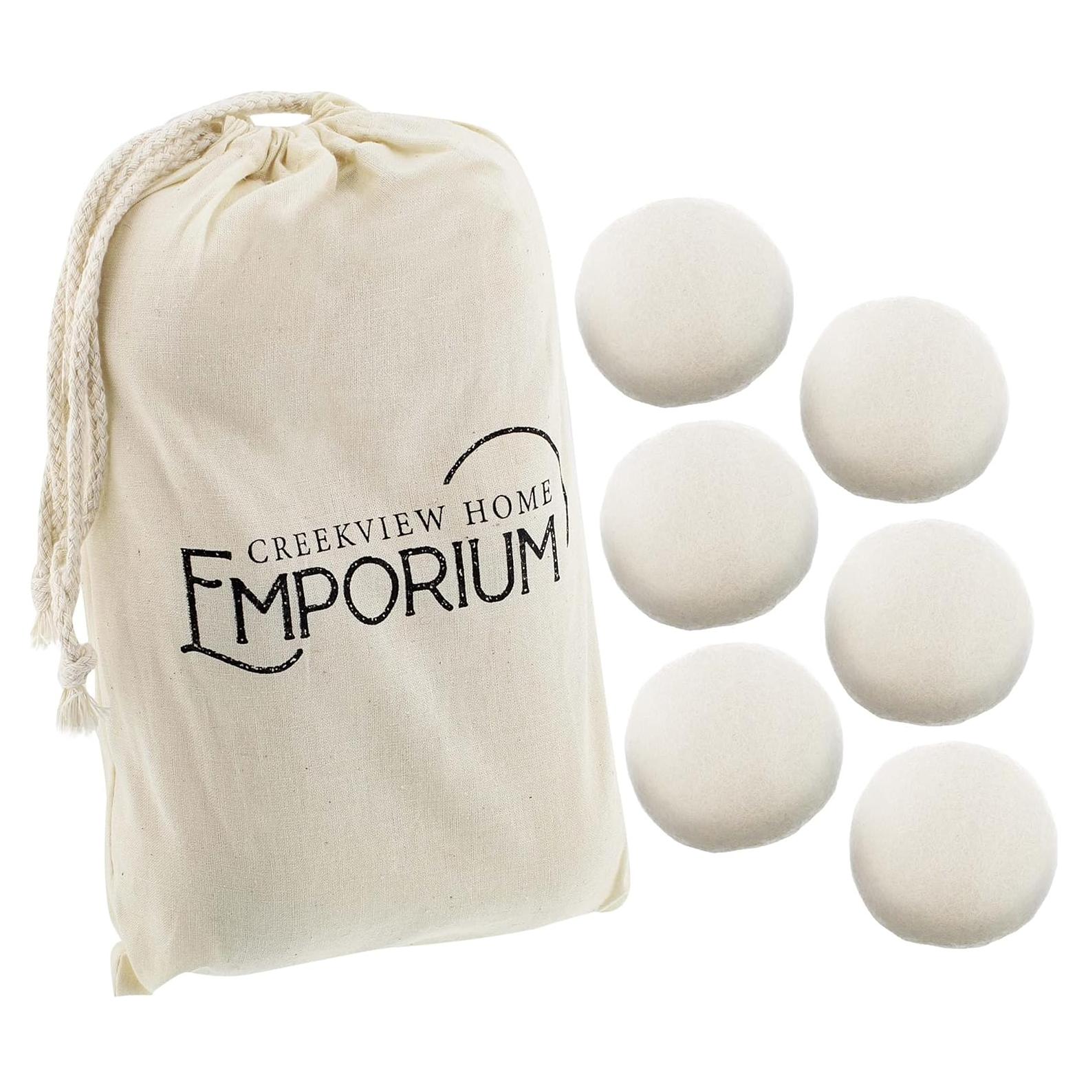 Bolas de Secado de Lana Creekview - 6 Unidades 7cm Sin Fragancia