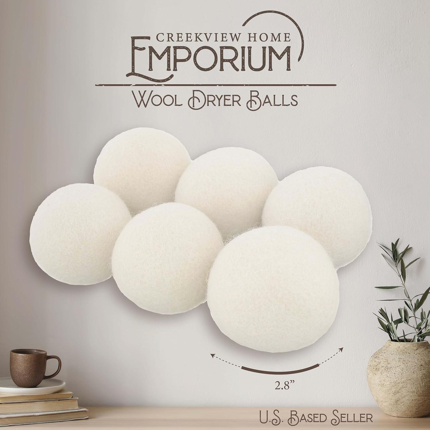Bolas de Secado de Lana Creekview - 6 Unidades 7cm Sin Fragancia
