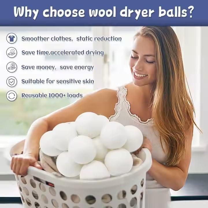 Bolas de Secado de Lana Orgánica KASHLAND XL - 6 Piezas