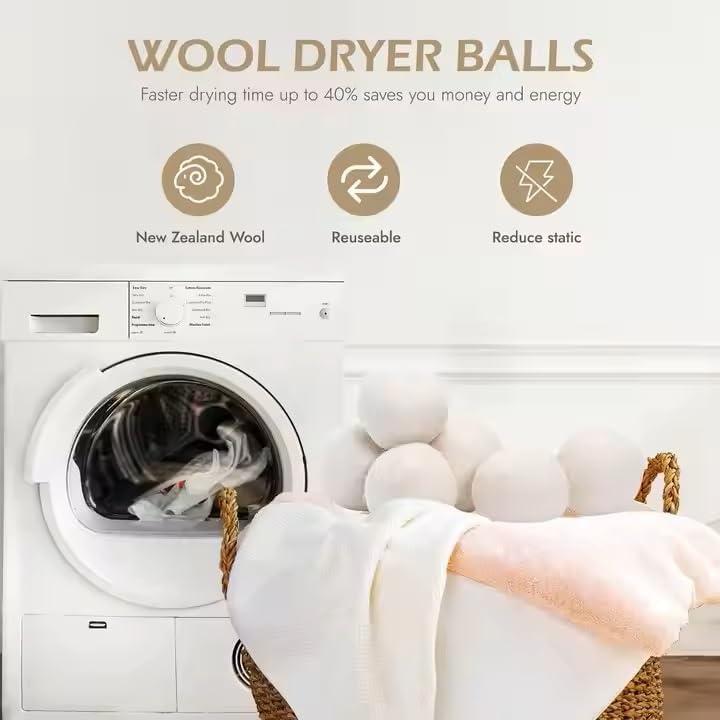 Bolas de Secado de Lana Orgánica KASHLAND XL - 6 Piezas