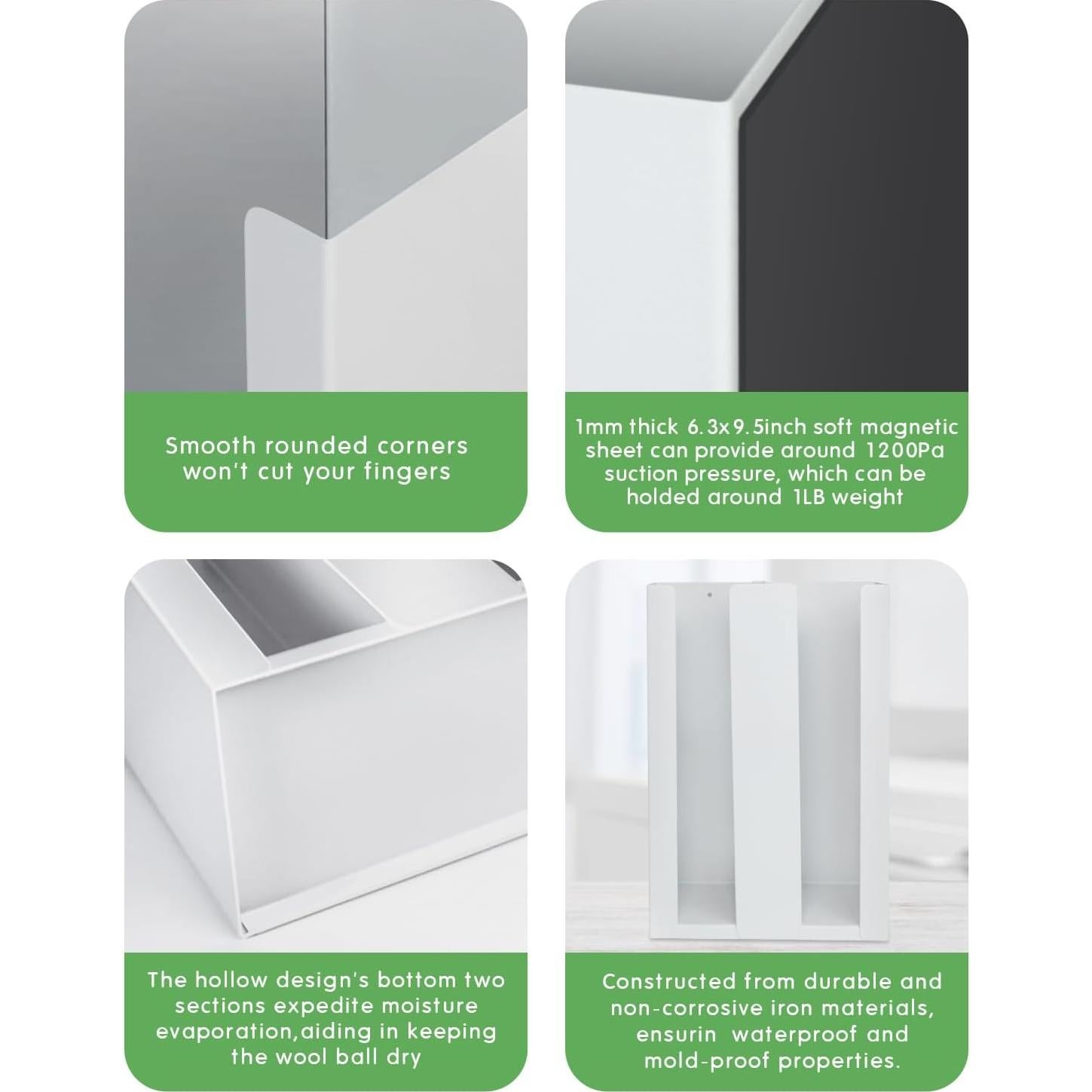 Soporte Magnético para Pelotas de Secadora Kevenal - 16.5x9.4x25.4 cm