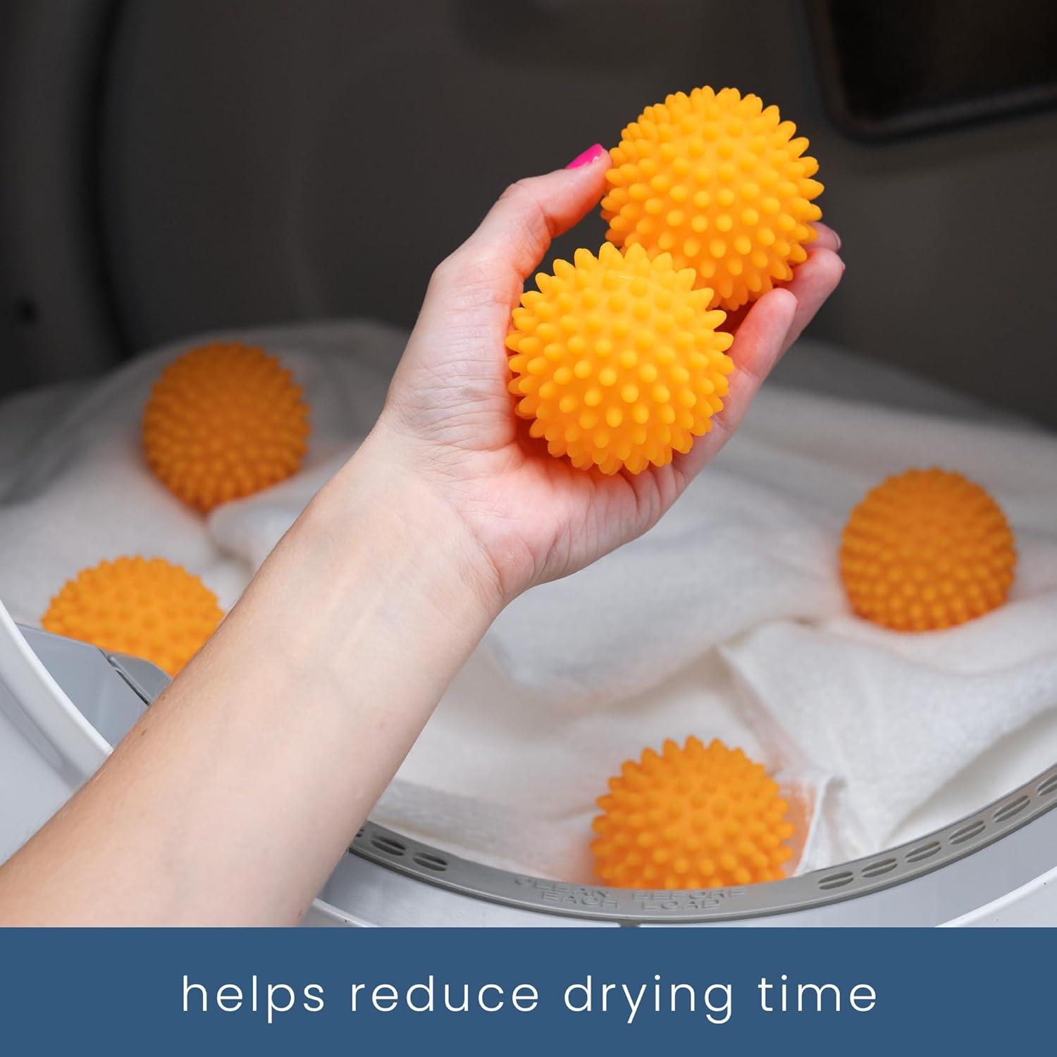 Pelotas de Secado Reutilizables S&T INC. Naranja 6 Piezas 6.35 cm