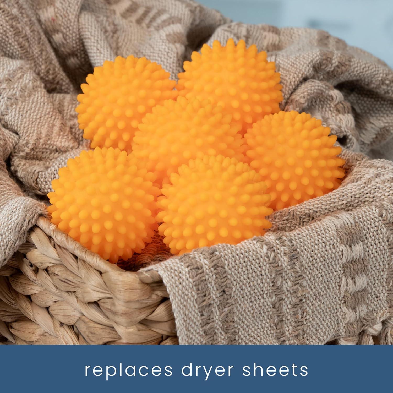 Pelotas de Secado Reutilizables S&T INC. Naranja 6 Piezas 6.35 cm