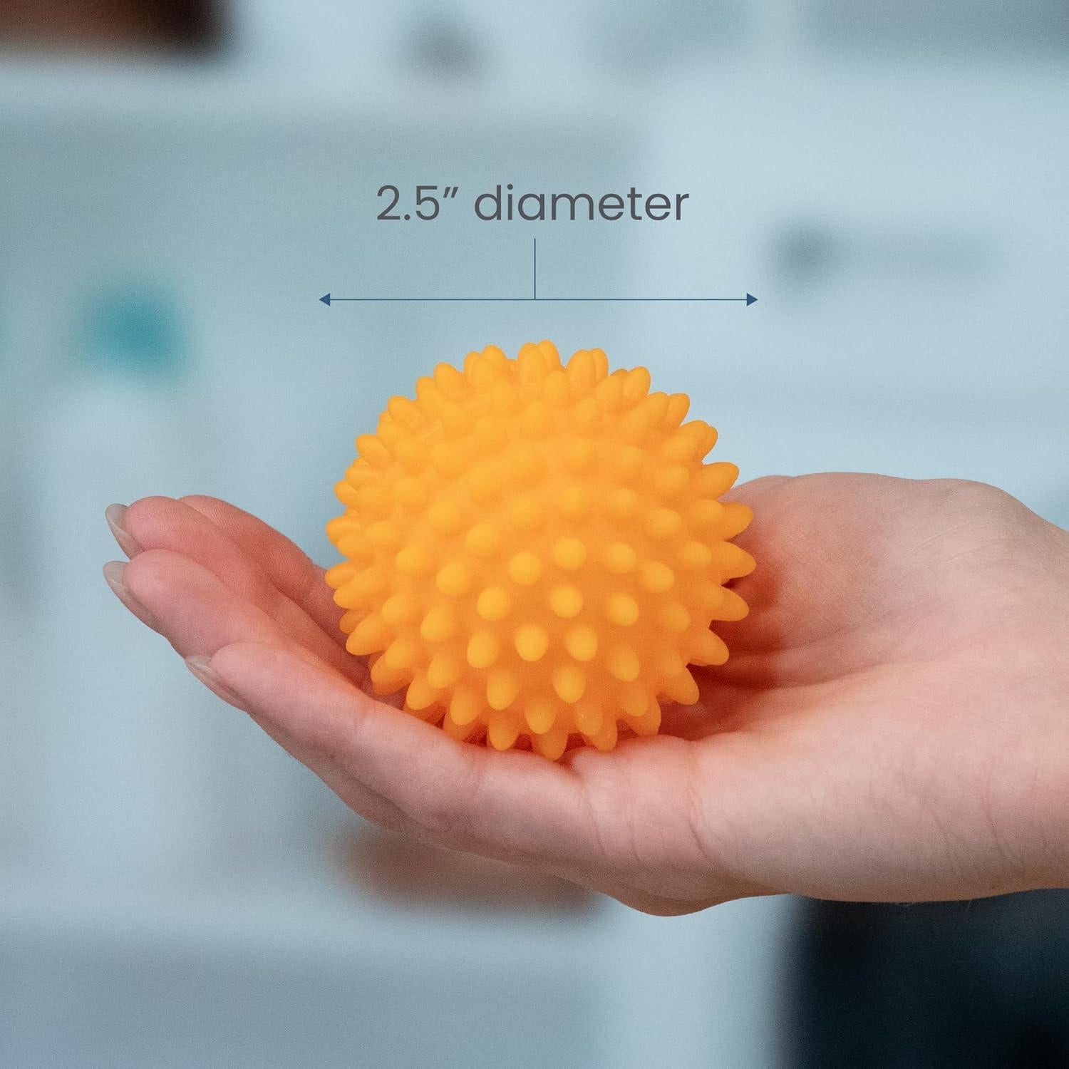 Pelotas de Secado Reutilizables S&T INC. Naranja 6 Piezas 6.35 cm