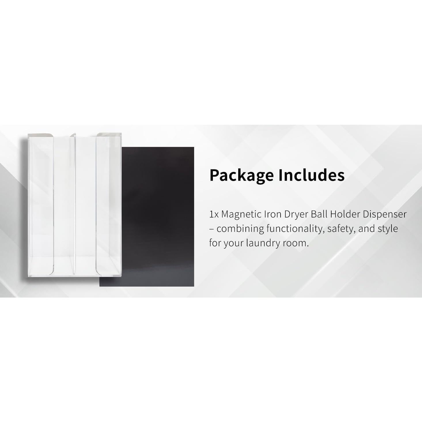 Soporte Magnético para 6 Pelotas de Secadora Acrílico Blanco
