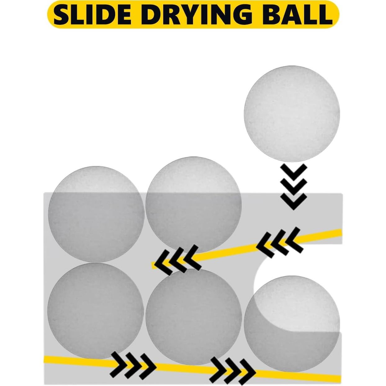 Dispensador de bolas de secadora CHONIC blanco, organizador de madera