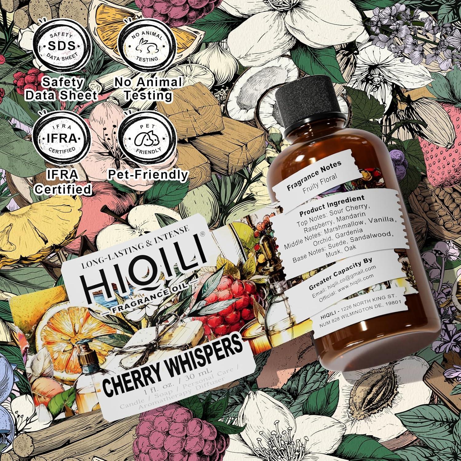 Aceite de Fragancia HIQILI Cereza 30 ml para Jabones y Velas