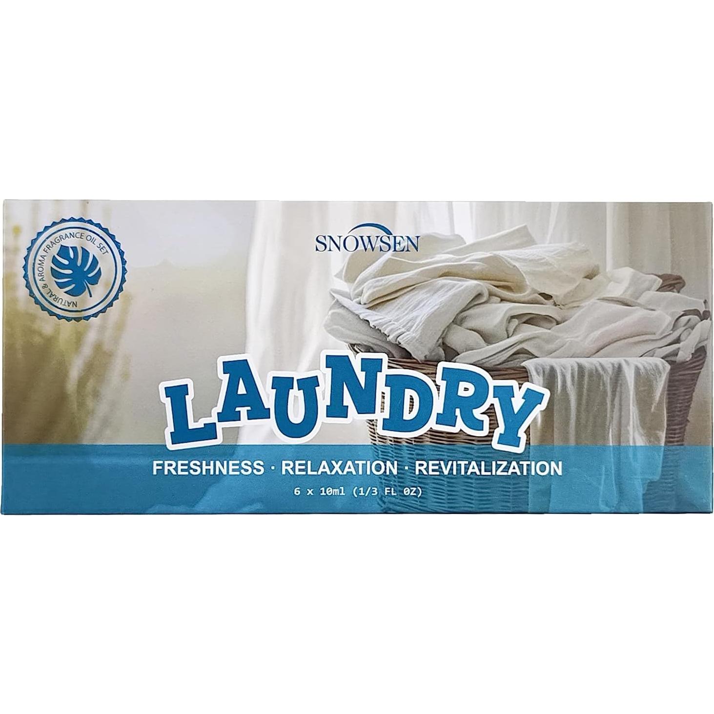 Juego de Aceites Aromáticos SNOWSEN para Lavandería - 6 Fragancias