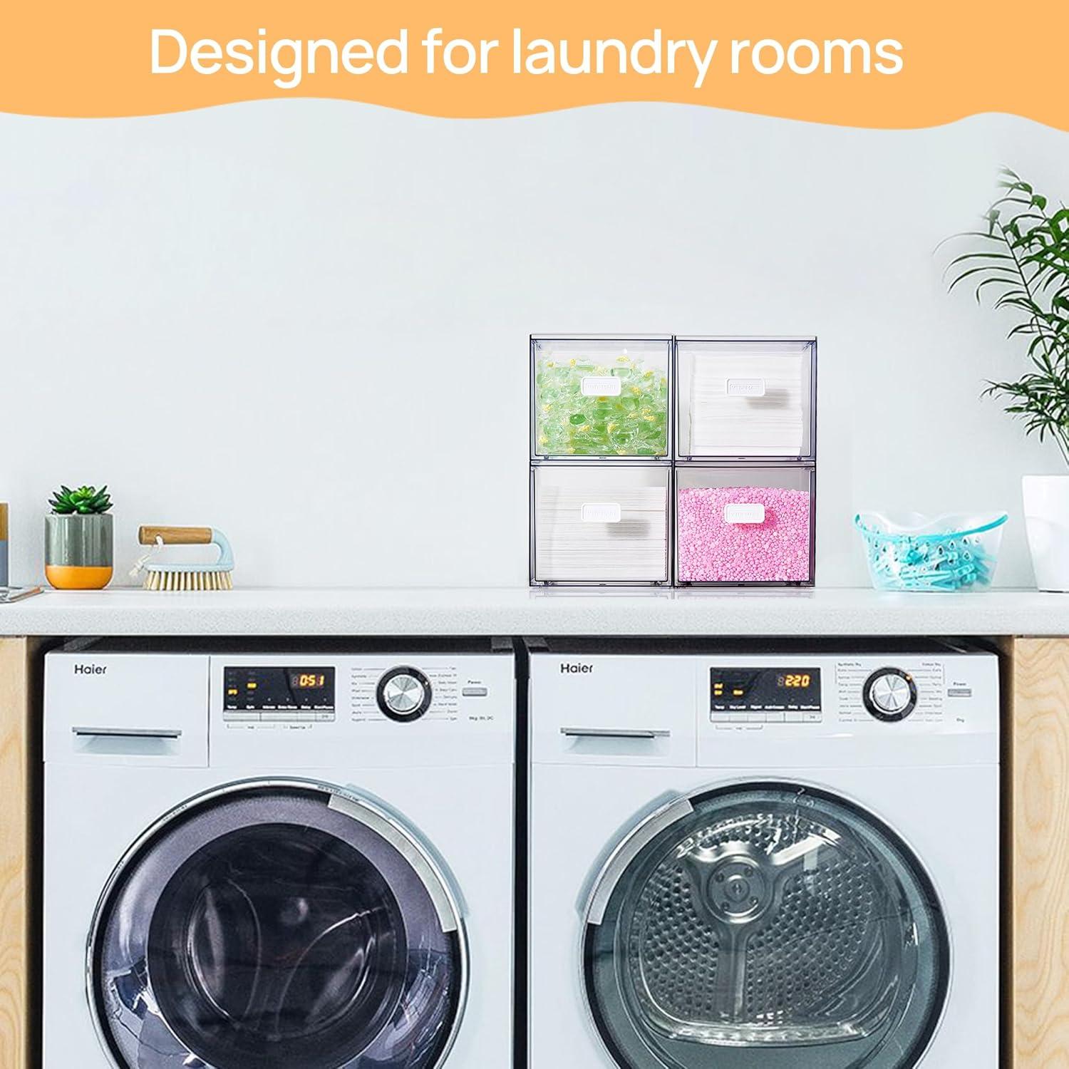 Vtopmart 2 Cajones Apilables para Almacenamiento de Lavandería