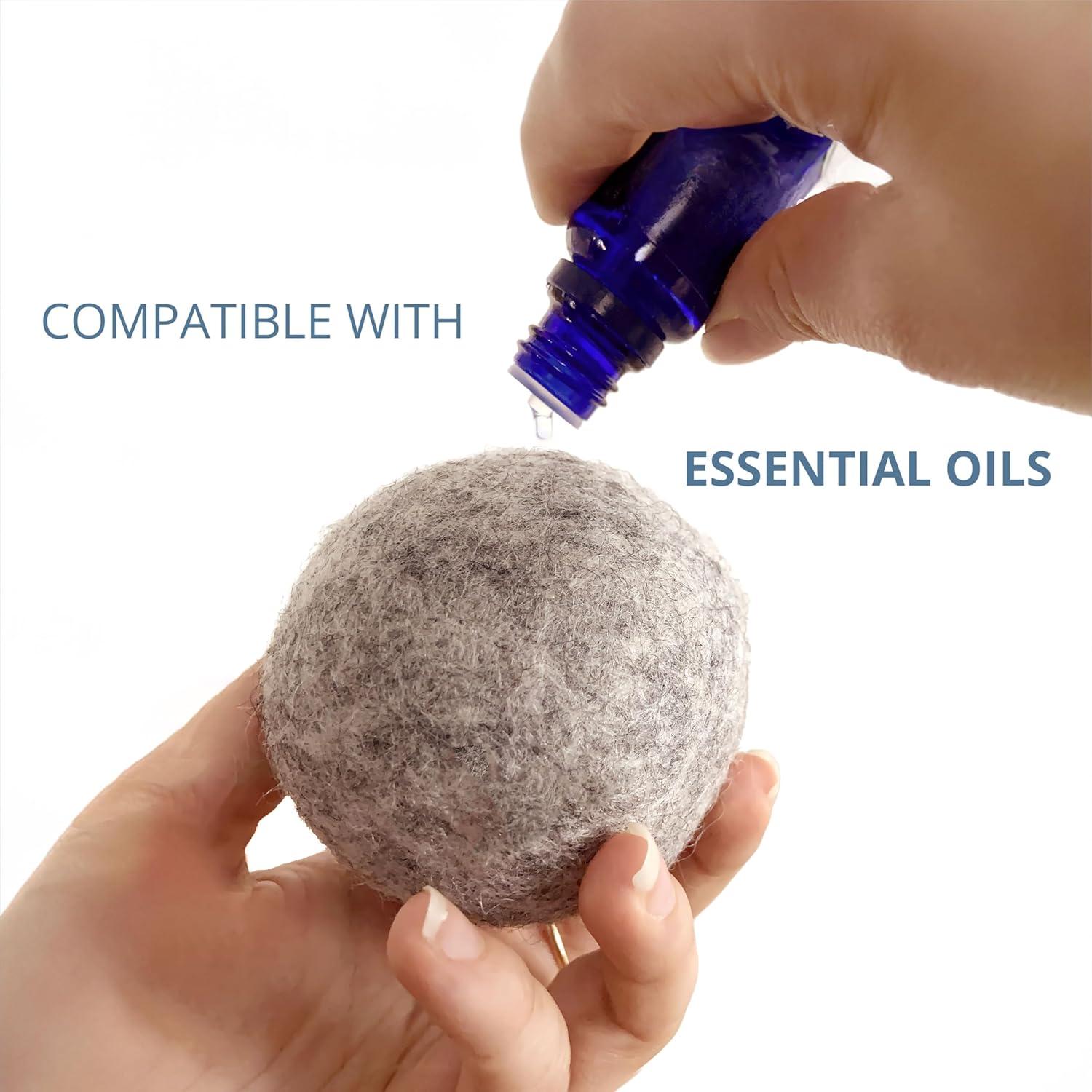 GLEENER Dots para Secadora - 3 Bolas de Lana Natural