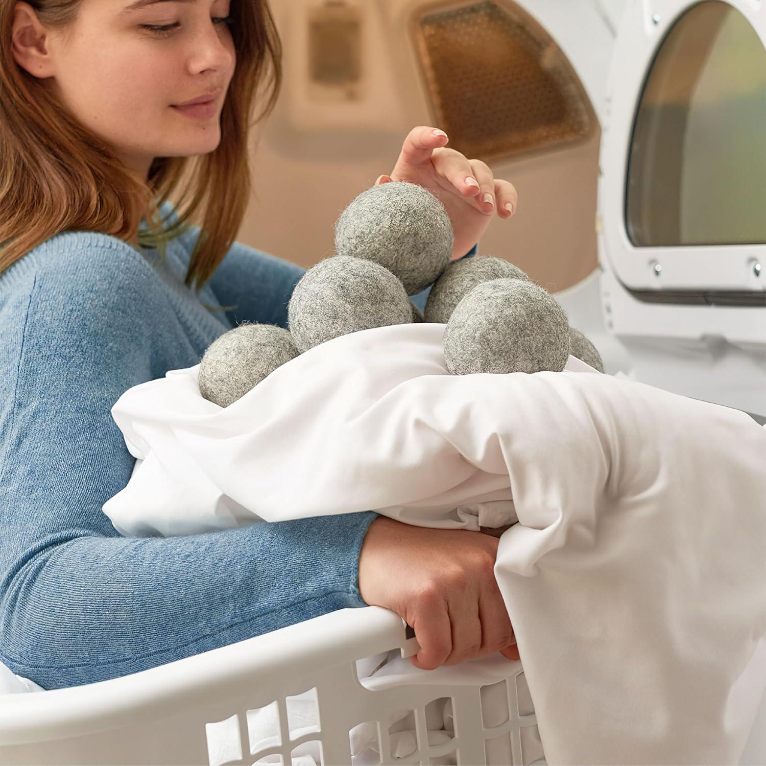 GLEENER Dots para Secadora - 3 Bolas de Lana Natural