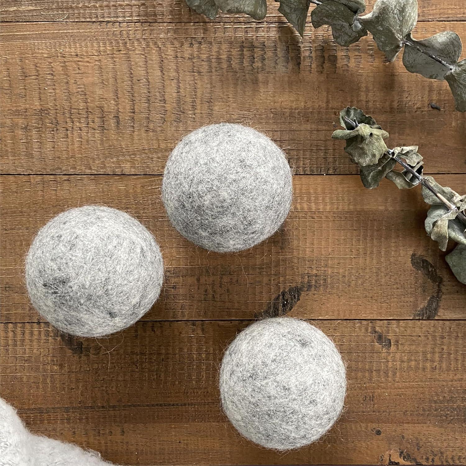 GLEENER Dots para Secadora - 3 Bolas de Lana Natural