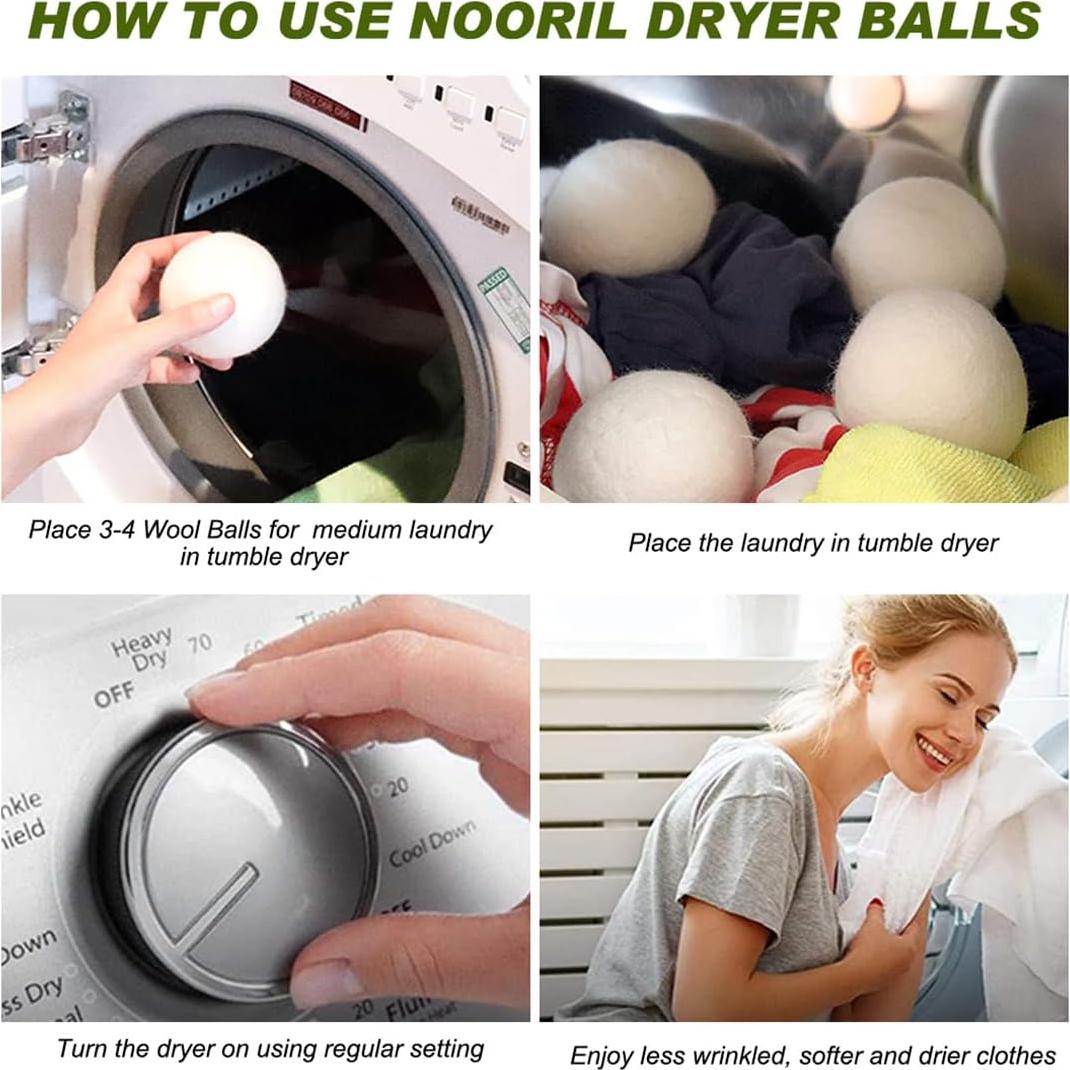 Bolas de Secado de Lana ILSSLI Set de 6 Reutilizables Ecológicas